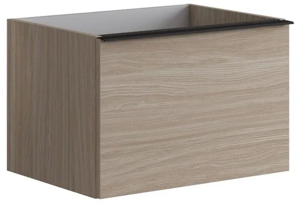 Mobile da bagno sotto lavabo L 60 x H 40 x P 45.5 cm olmo, 2 cassetti Pixel plain