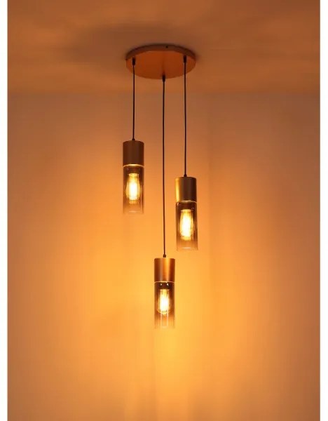 Globo 21000-3HCA - Lampadario a sospensione con cavo ANNIKA 3xE27/25W/230V Ø 30 cm