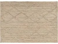 Tappeto rombi beige in juta 230x160 cm Carmen