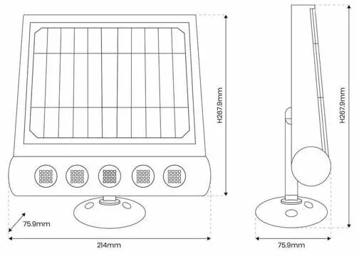 Lampada solare LED da parete con sensore movimento LED/8W/3,7V 4000 mAh 4000K IP