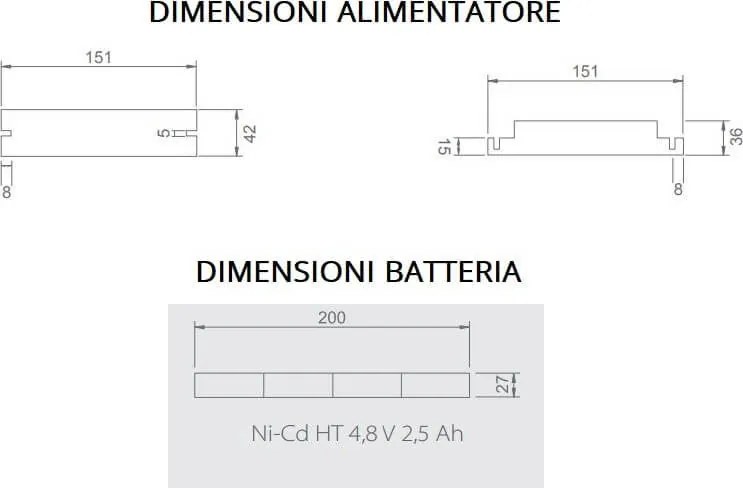 Modulo di Emergenza per Tubo LED fino a 30W a 220- 230V aut. 2H - Professional