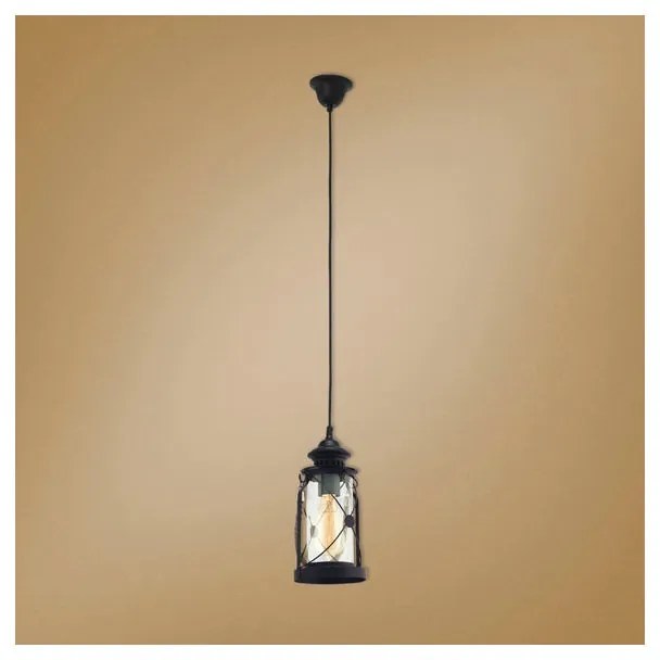 Lampadario Country charm Bradford nero E27 EGLO