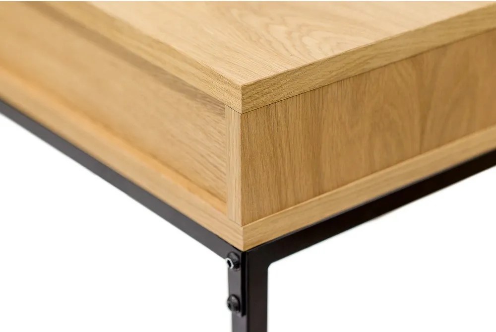 Scrivania con piano effetto rovere 35x100 cm Frame – Woodman