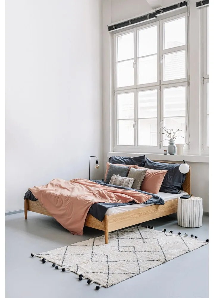 Biancheria da letto matrimoniale marrone naturale in cotone stonewashed , 200 x 220 cm - Bonami Selection