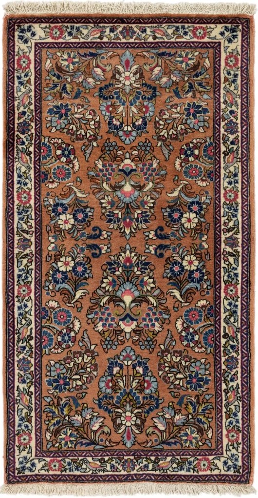 Sarouk Tappeto 130x70 (Iran) Annodato A Mano