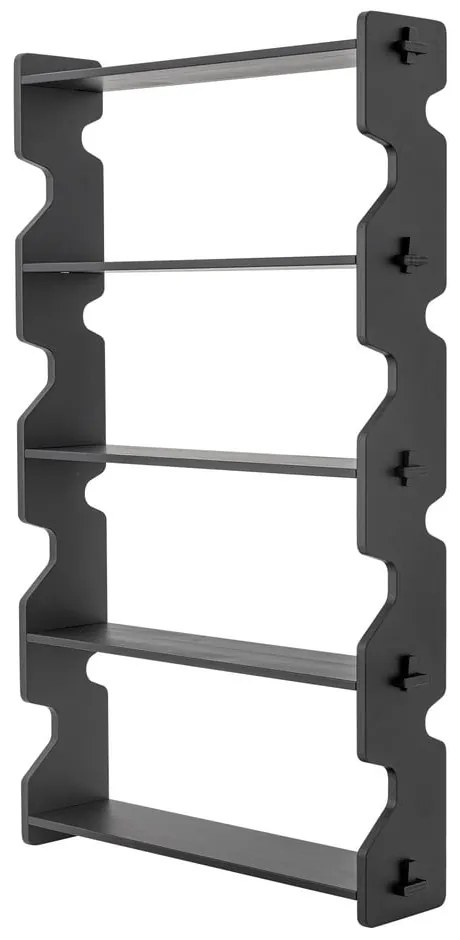 Libreria in legno di pino nero 84x140x20 cm Savoya - Bloomingville