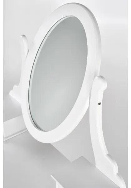 Tavolino da toilette SARA 80x130 cm + stool 45x37 cm bianco