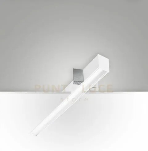 Turner incasso a raso bianco 29w 3000k 3470lm prismatic ip40 100cm