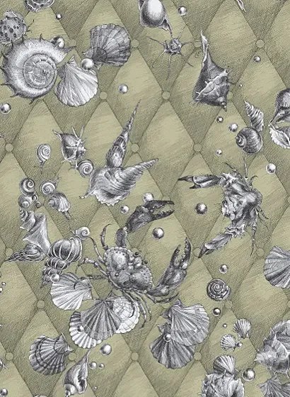 Edmond Petit Carta da parati Coquillage & Crustacés - RM116-04 - Vert