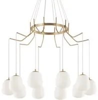 Sospensione Contemporanea Karousel Metallo Ottone 10 Luci G9 3W 3000K Luce Calda