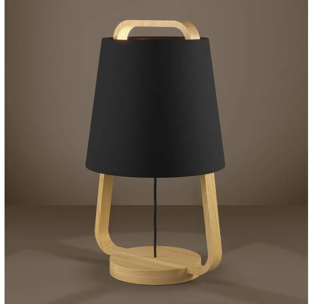 Eglo 390187 - Lampada da tavolo CAMALOZA 1xE27/40W/230V nero