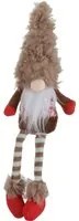 Gnomo Natale gambemolli 41 cm cappello grigio peluche