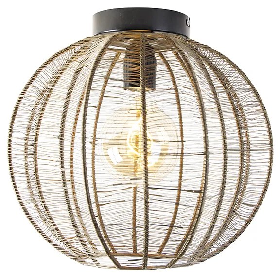 Plafoniera industriale bronzo con nero - Dong