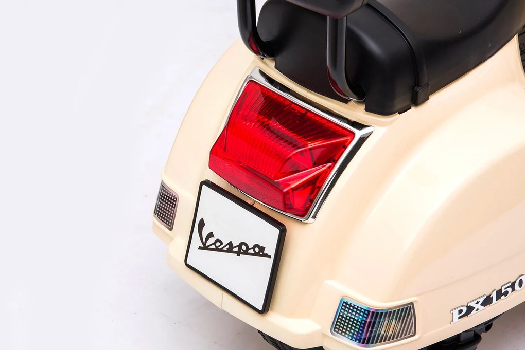 Piaggio Mini Vespa PX150 Elettrica 6V per Bambini Crema...