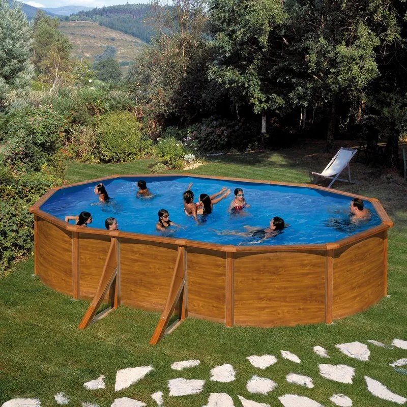 Piscina fuori terra tubolare GRE KITPROV508WO L int 5 m x 3 m  H 1.32 m