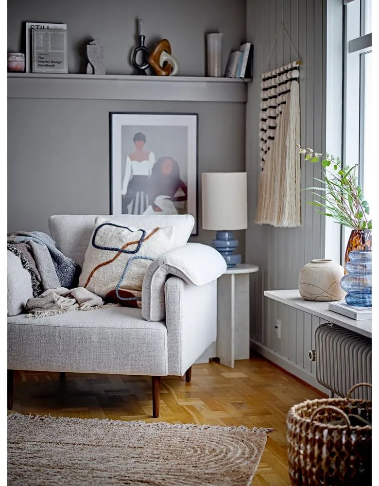 Lampada da tavolo blu con paralume in tessuto (altezza totale 51 cm) Fabiola – Bloomingville