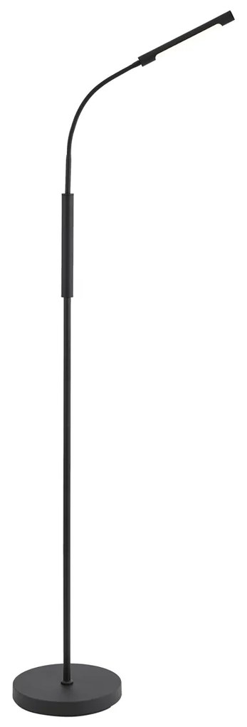 Lampada da terra moderna nera con LED dimmerabile a 3 livelli ricaricabile - Statler