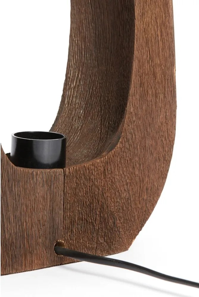 Lampada da tavolo marrone (altezza 30 cm) Kelafo - Light &amp; Living