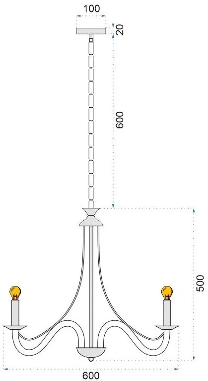 LAMPADA DA SOFFITTO PENSILE RUSTICA APP648-8CP NERA