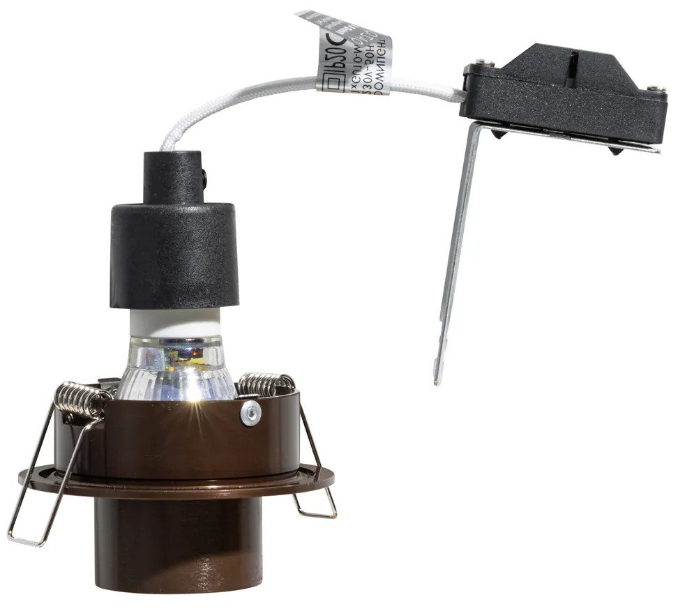 Set di 6 faretti da incasso bronzo scuro GU10 35mm rotondi orientabili - Installa