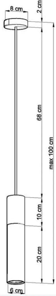 Lampadario a Sospensione in Acciaio e Cemento BORGIO 1 GU10 da interno