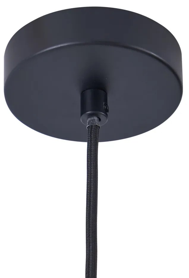 Lampada a Sospensione Moderna Nera con Interno Dorato - Loes