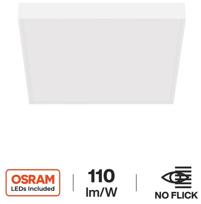 Plafoniera LED 60x60 48W, 110lm/W, No Flickering Colore Bianco Freddo 5.700K