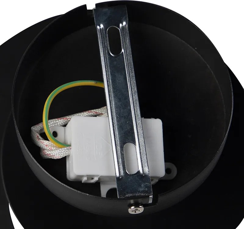 Plafoniera moderna con paralume a spirale nero - Scroll