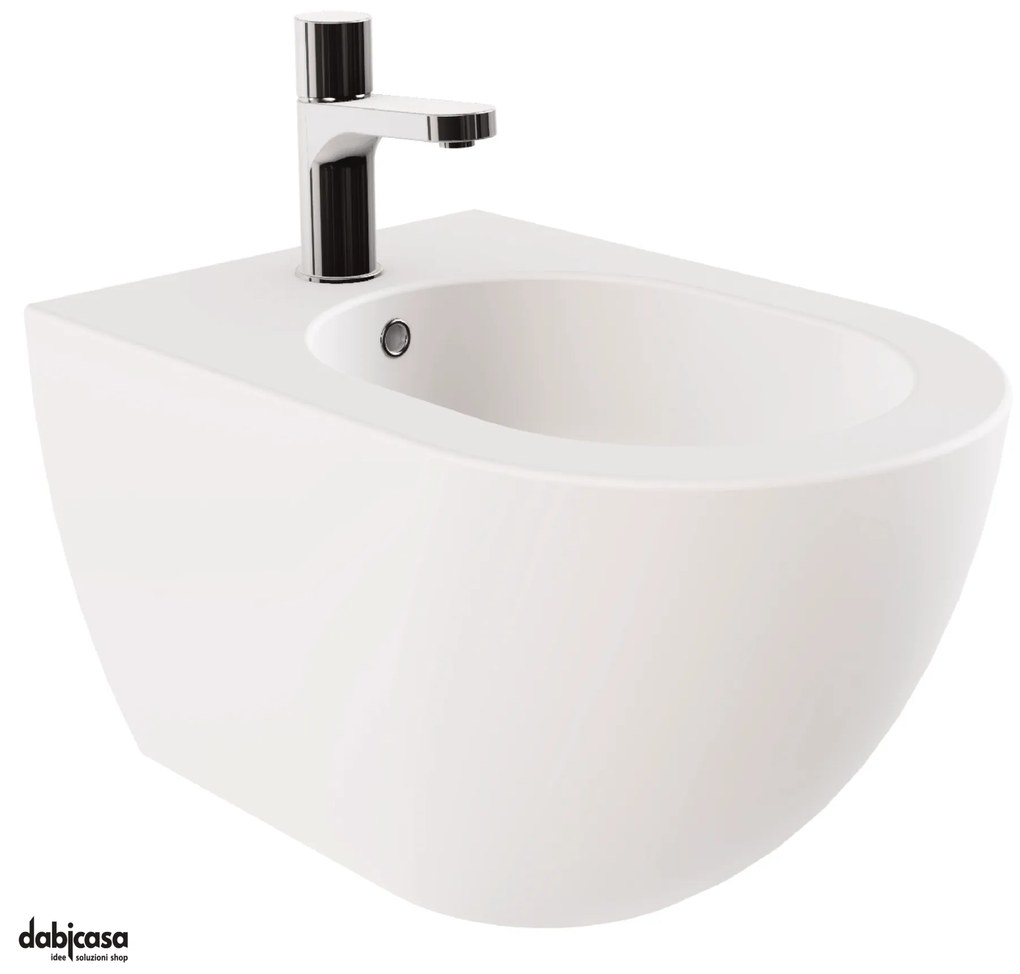 Azzurra Ceramica "Comoda" Bidet Sospeso Bianco Lucido