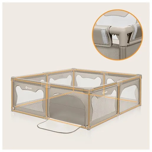 Lionelo - Recinto da gioco WILLOW XL beige