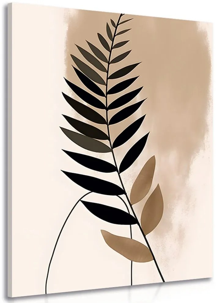Quadro su tela – Forme botaniche astratte felce