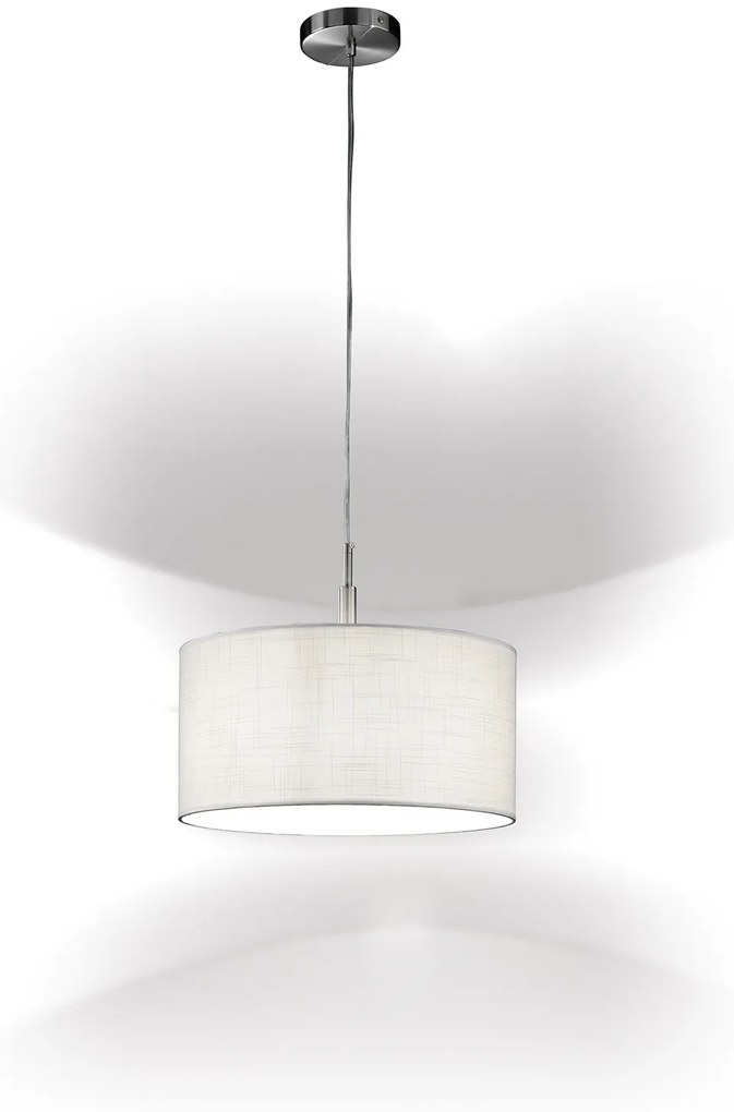 Sospensione Moderna Round Hotel Metallo Cromo 1 Luce E27 Ip20 D40