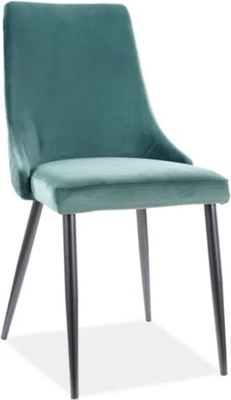 Sedia Piano B in velluto verde Blu78