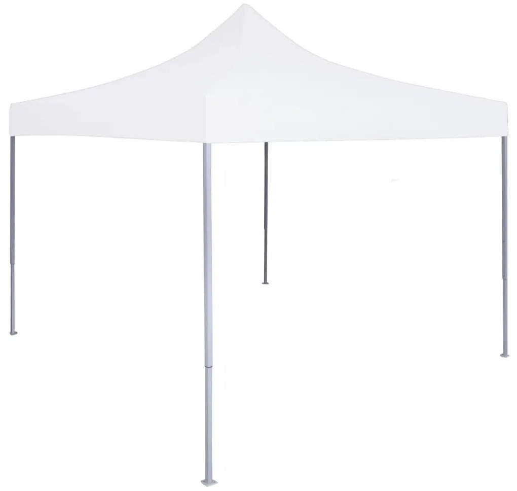 Gazebo Professionale Pieghevole 3x3m Acciaio Bianco