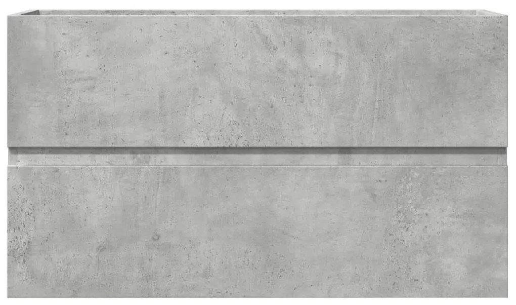 Mobile pensile da bagno grigio cemento 80x38,5x45 cm truciolato