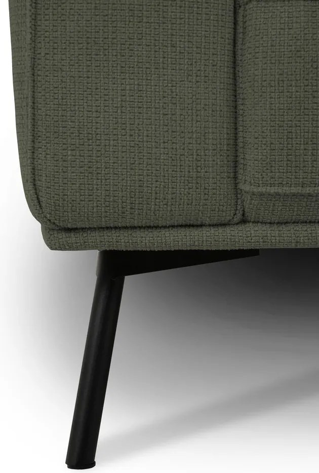 Divano angolare verde scuro (con penisola a destra/a L) con rivestimento in ciniglia Amsterdam – Scandic