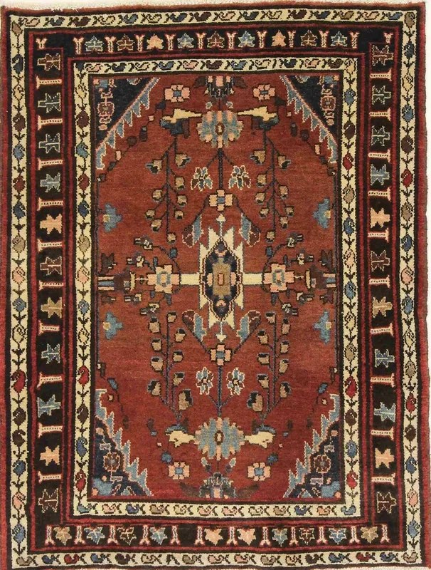 Hamedan Tappeto persiano 150x80 Rosso (Iran) Annodato A Mano