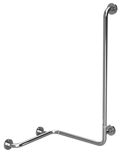 Maniglione per doccia 58x118 cm, in acciaio inossidabile, finitura argentata