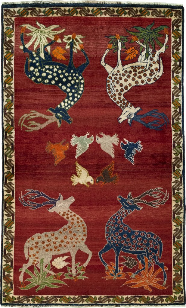 Gabbeh Tappeto persiano 190x120 Rosso (Iran) Annodato A Mano