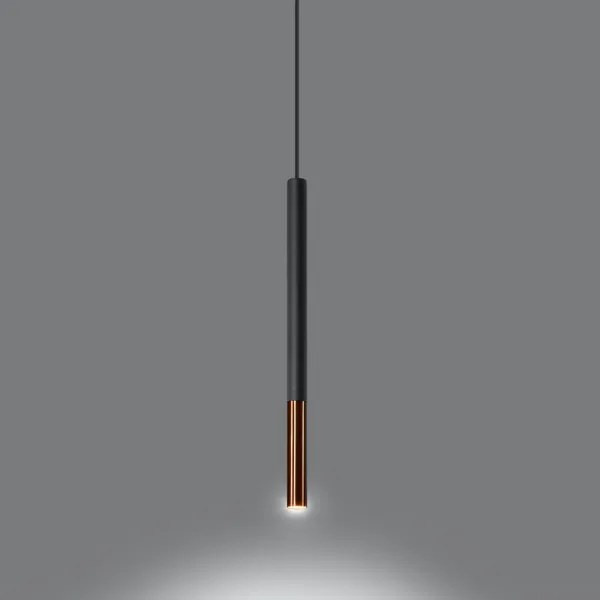 Lampadario su filo MOSAIC 1xG9/12W/230V nero/rame