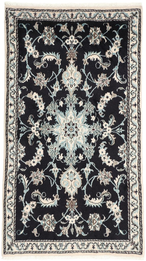 Nain Tappeto persiano 160 x 90 Blu (Iran) Annodato A Mano
