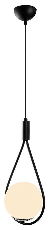 Lampadario bianca e nera con paralume in vetro Mudoni – Opviq lights