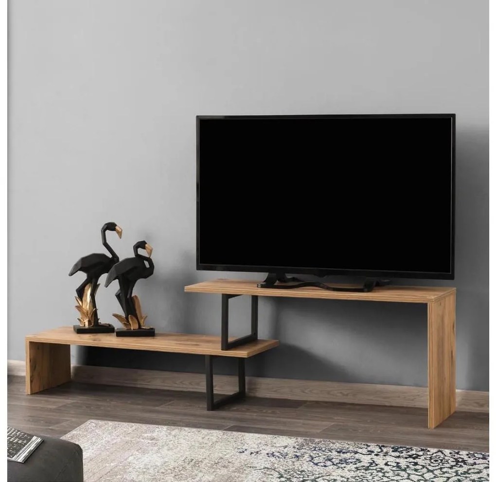 Tavolo TV OVIT 44x153 cm marrone/nero