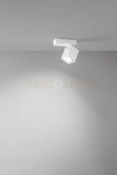Faretto oddy in alluminio colore bianco 6x6x8cm attacco gu10 orient...
