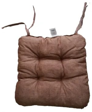 Cuscini coprisedia imbottiti MORBIDINO per sedie con lacci MARRONE Set 2 pz
