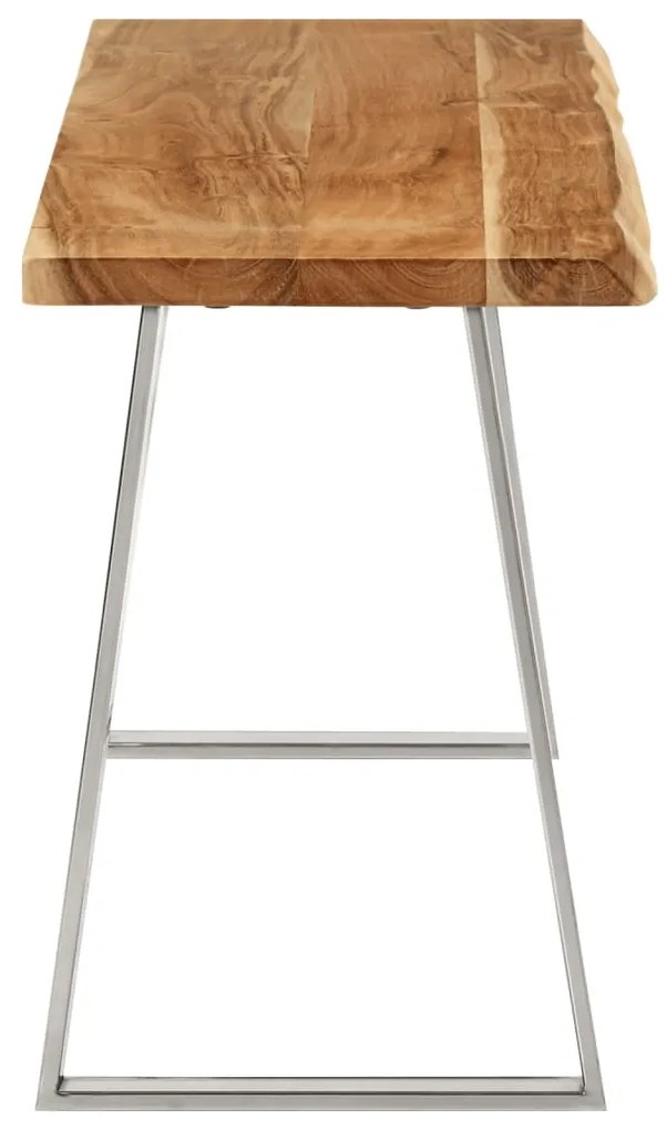 Panca con bordi vivi 105 cm in legno massello di acacia