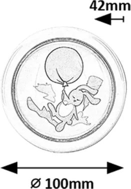 Rabalux 76073 - Luce notturna LED per bambini HOPPLY LED/0,3W/2xAA 6000K