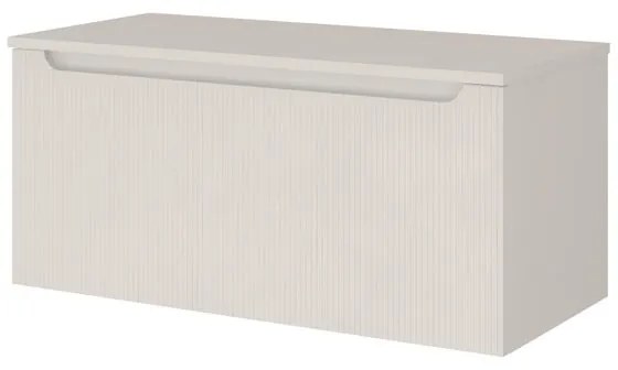 Mobile da bagno sotto lavabo bianco laccato opaco L 120.5 x H 46 x P 46 cm 1 cassetto, lavabo non incluso