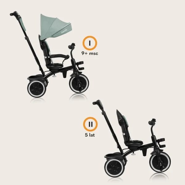 Lionelo - Triciclo per bambini BERRY Verde Bosco