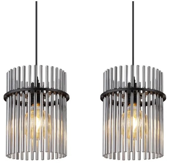 Globo 15698-3H - Lampadario a sospensione con filo GORLEY 3xE27/60W/230V nero